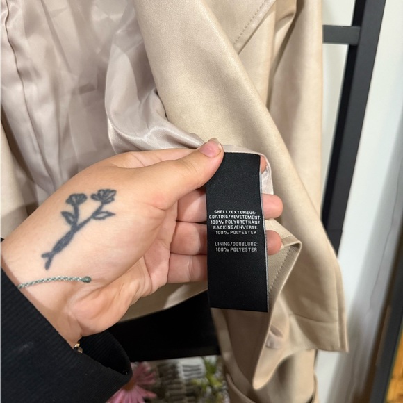 Bagatelle Cream faux Leather Jacket for Women size xs - Picture 6 of 8